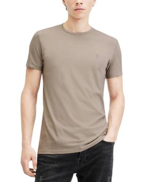 AllSaints Crew Neck Short Sleeve T Shirt - Grey