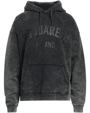 DSquared² Milano Destroyed Faded Look Hoodie Cotton - Grey