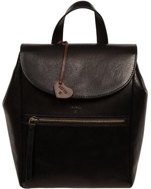 NiNa Amora 'Fabiana' Leather Backpack - Black