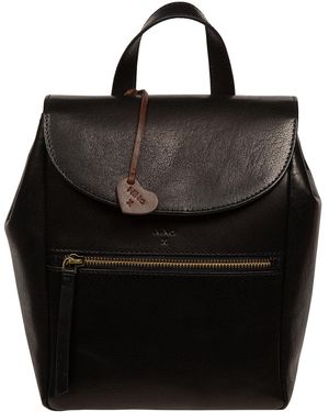 NiNa Amora 'Fabiana' Leather Backpack - Black
