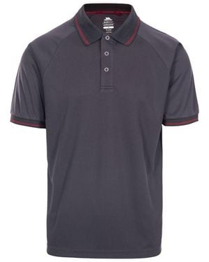 Trespass Bonington Short Sleeve Active Polo Shirt (Dark) - Blue