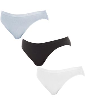 DIM Pack-3 Les Pockets Slip Elastische Stof D4H00 Vrouw - Wit