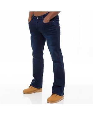 Enzo Bootcut Stretch Denim Jeans - Blue