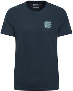 Mountain Warehouse St Andrews Tree Ring Print T-Shirt Cotton Breathable Everyday Tee - Black