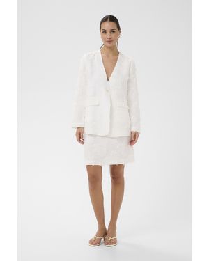 Kaffe Blazer Kalena Blazer Loose Fit - Wit