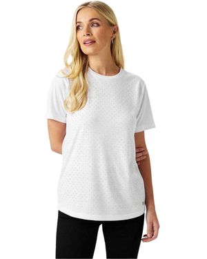 Biba Diamante T-Shirt Voor - Wit