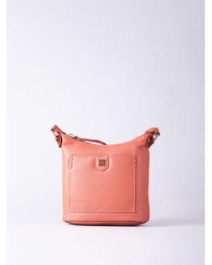 Lakeland Leather Tarnly Pocket Cross Body Bag - Pink