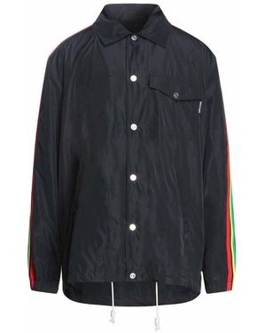 Palm Angels Pmea076s21fab0021084 Black Jacket - Blue