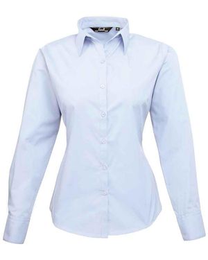 PREMIER Ladies Long-Sleeved Shirt (Light) - Blue