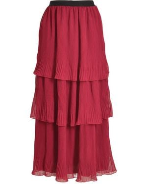 Oasis Tiered Plisse Maxi Skirt