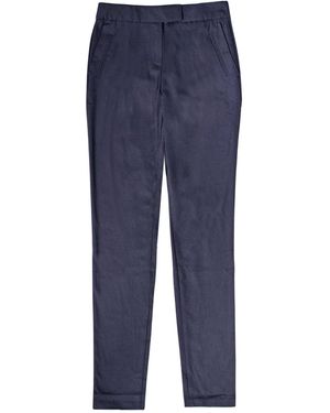 Secret Label Autograph Tailored Trousers With Silk - Blue