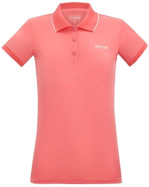 Regatta Ladies Remex Ii Polo Neck T-Shirt (Peach Solid) - Pink