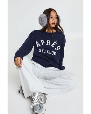 Boohoo Apres Ski Club Christmas Jumper - Blue