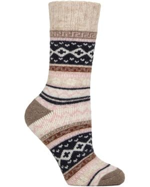 Country Pursuit Ladies Wool Blend Hiking Socks Cushioned Walking Boot - Grey