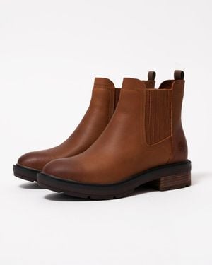 Timberland Brimfield Mid Leather Chelsea Boots - Brown
