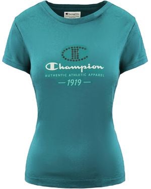 Champion Graphic Aqua T-Shirt - Blue