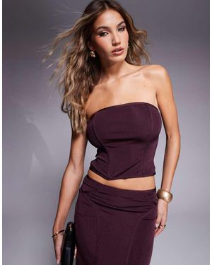 ASOS Co-Ord Bandage Bandeau Corset Top - Purple