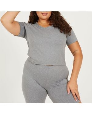 Brave Soul Ps Crop Tee - Grey