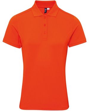 PREMIER Ladies Coolchecker Plus Piqu Polo With Coolplus - Red