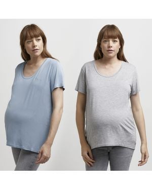 River Island Nursing Maternity T-Shirt Multipack Viscose - Grey