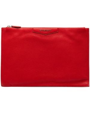 Givenchy Pre-Owned Medium Antigona Leather Clutch - Red