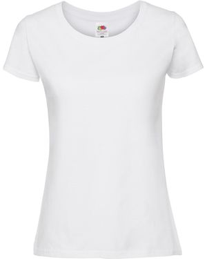 Fruit Of The Loom Ladies Fit Ringspun Premium Tshirt - White