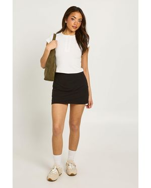 Boohoo Basic Jersey Skort - Black