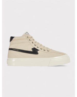 Stepney Workers Club Varden S-Strike Canvas Hi Tops - Natural