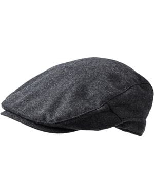 TOG24 Weighton Knit Flat Cap Dark Marl Cotton - Blue