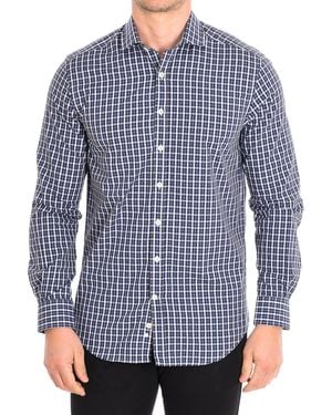 Café Coton Lochside5 Long Sleeve Lapel Collar Shirt - Blue