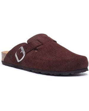 Hush Puppies Bailey Suede Mules - Red
