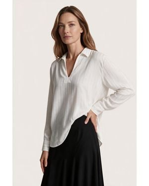 Msn-Collection Lycra Blouse - White