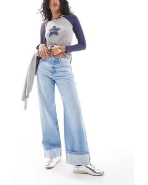 Cotton On Straight Cuff Jean With Ribbon Detail - Blue