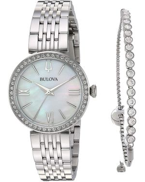Bulova Watch 96X153 Stainless Steel - White