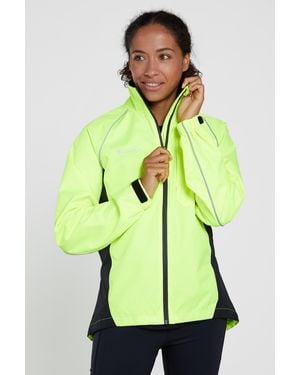 Mountain Warehouse 'Adrenaline' Reflective Jacket Waterproof Cycling Running Coat - Green