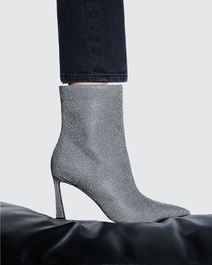 River Island Ankle Boots Glitter Pu - Black