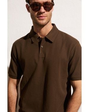 Grimelange Regular Fit Crew Neck T-Shirt - Brown