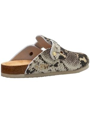 Palladium Penguin Poppy Snake Mules - Brown