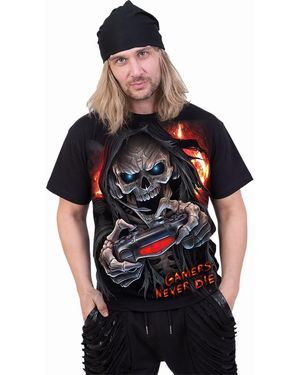 Spiral Adult Respawn T-Shirt Cotton - Black