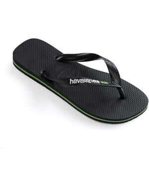 Havaianas Flip Flop Brasil Logo - Black
