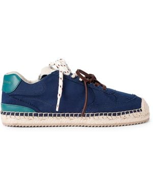 Kurt Geiger Canvas Espadrille Trainers - Blue
