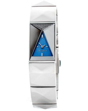 Chronotech Silver Steel Watch - Blue