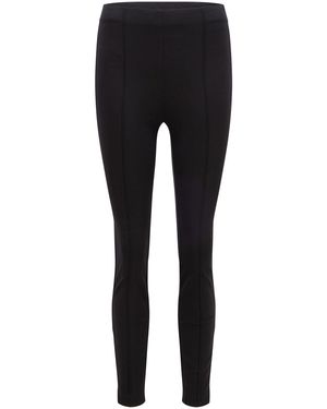 BOSS Tashani Solid Patterned Leggings - Black