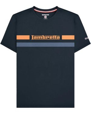 Lambretta Chest Stripe T-Shirt Cotton - Blue