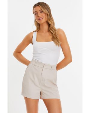 Quiz Tailored Shorts - White
