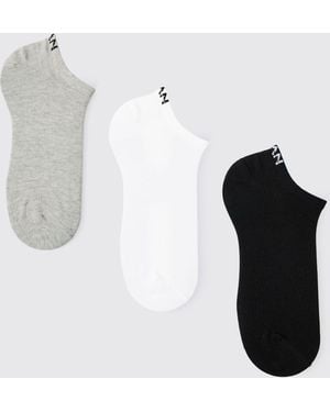 BoohooMAN 3 Pack Dash Trainer Socks - Multicolour