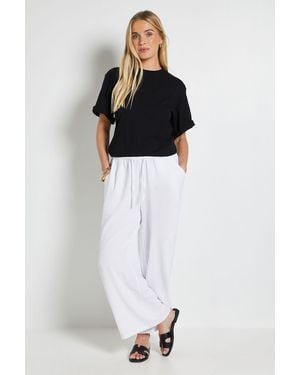 Wallis Petite Drawstring Woven Trouser - Black