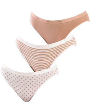 DIM Pack-3 Knickers Slips Coton Strech D4C17 - White