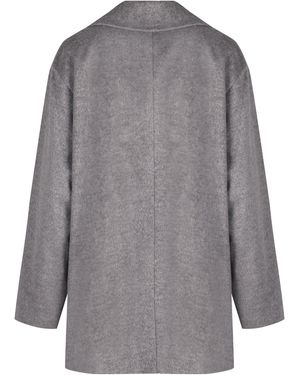 Herno Double-Breasted Wool Coat - Grey