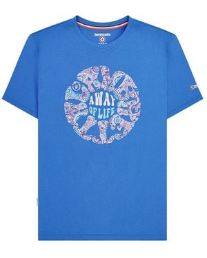 Lambretta Ss24 Paisley Roundel T-Shirt (Dark) Cotton - Blue